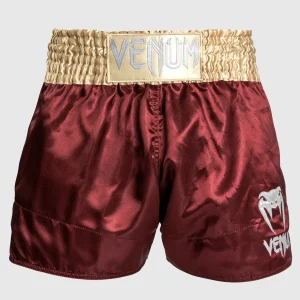 SHORT DE MUAY THAI VENUM CLASSIC - BORDEAUX/OR/BLANC