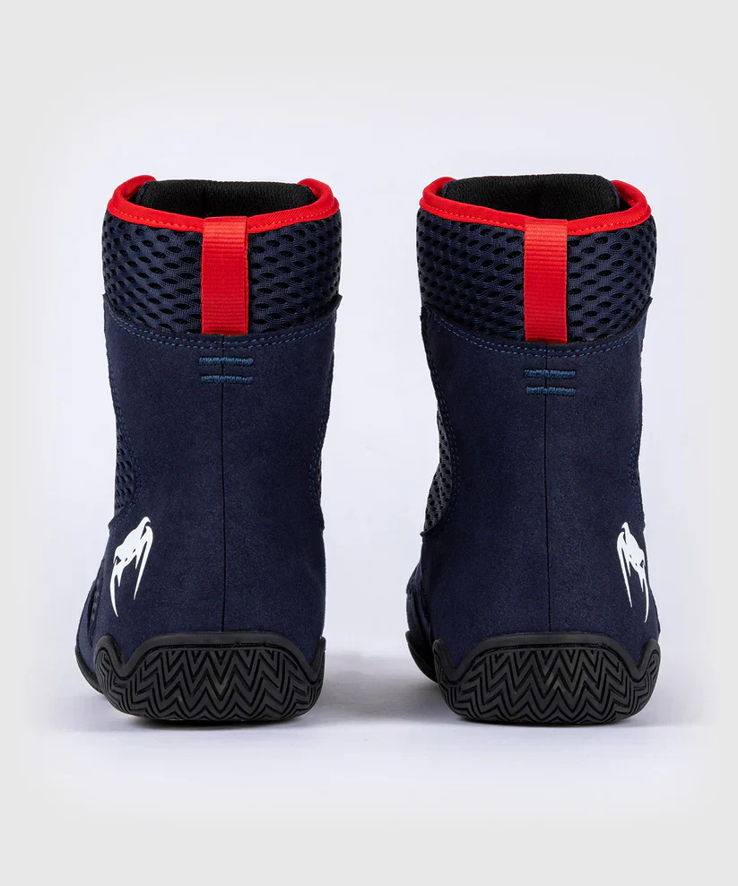 CHAUSSURES DE BOXE VENUM CONTENDER - BLEU MARINE/ROUGE – Image 2