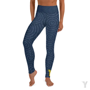 Legging de Yoga - bleu spirale