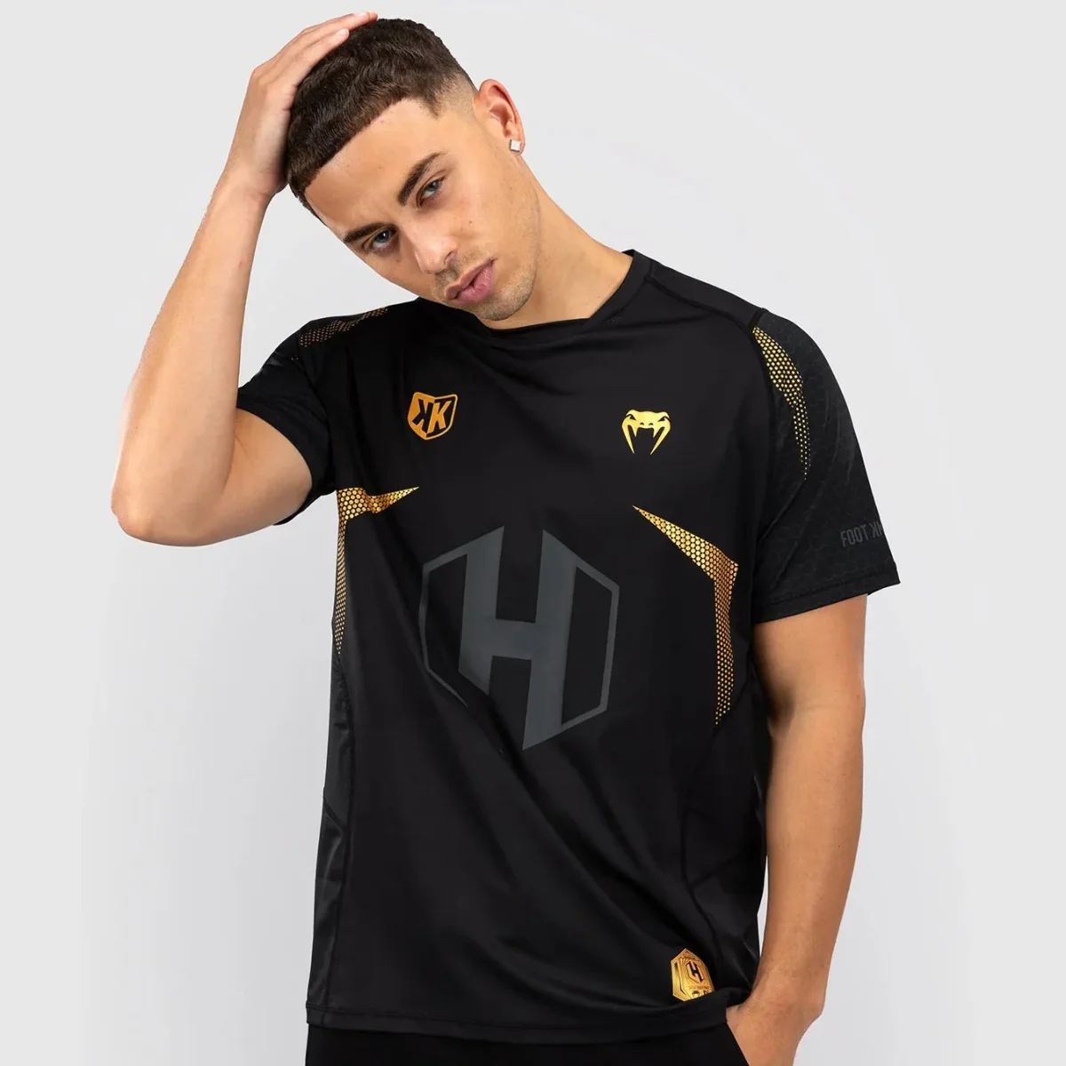 T-SHIRT DRY TECH VENUM HEXAGONE MMA - NOIR/OR