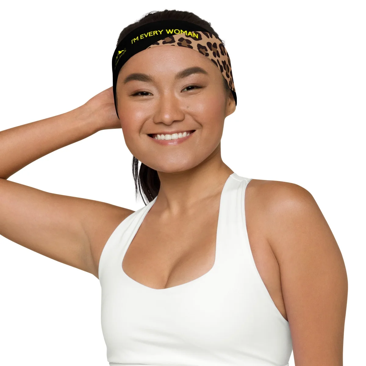 Bandeau Sport- Collection Hommage - Léopard/Jaune – Image 4