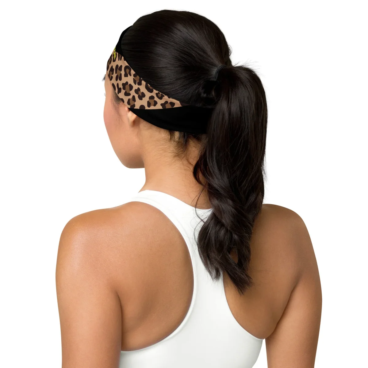 Bandeau Sport- Collection Hommage - Léopard/Jaune – Image 5