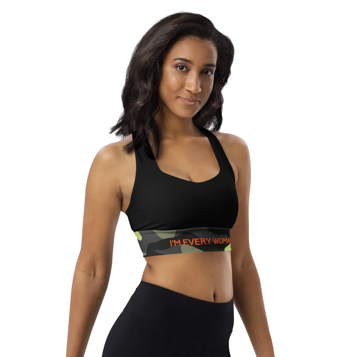Brassière Sport longue - Collection Hommage Army & Orange – Image 2