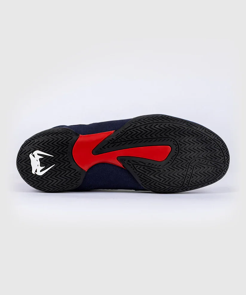 CHAUSSURES DE BOXE VENUM CONTENDER - BLEU MARINE/ROUGE – Image 8