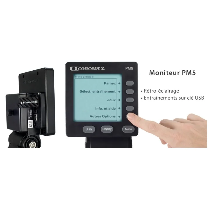 RowErg noir avec écran PM5 – Image 2