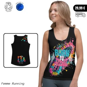 Débardeur Running - Femme - Born to Run (Noir)