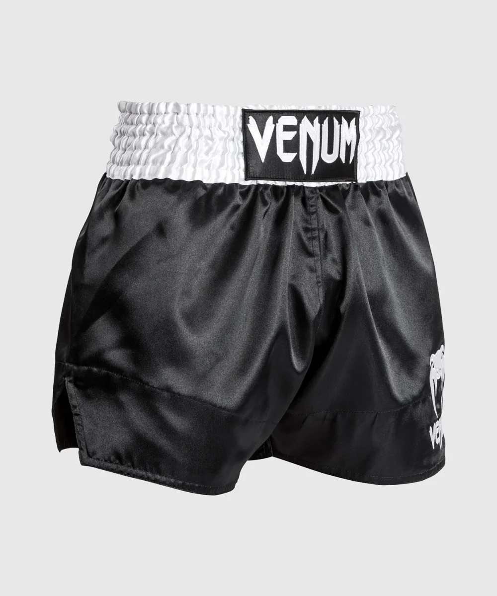 SHORT DE MUAY THAI VENUM CLASSIC - BLANC/NOIR/BLANC – Image 3