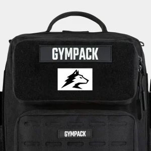 White Gympack Wolf Patch