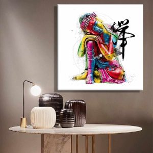 Peinture Bouddha - Tableau zen Bouddha