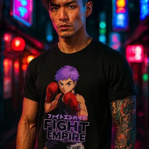 T-shirt ⚔️ Manga Édition – "Fight Empire" L’âme du guerrier, l’esthétique du combat