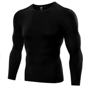 Men's Long-Sleeve Blank Workout Compression Rash Guard