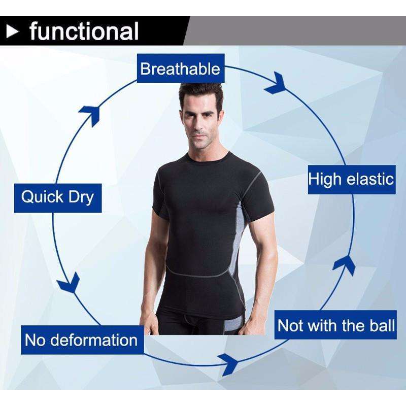 Men's Fitness Short-Sleeve Compression Shirt – Image 4