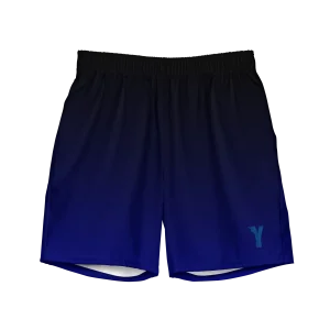 short de bain homme - noir dégradé bleu