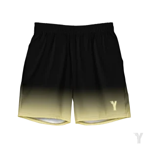 short de bain homme - noir dégradé jaune