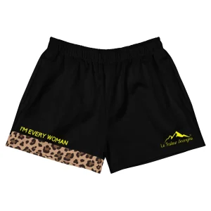 Short Sport recyclé -Femme - Collection Hommage - Léopard&Jaune