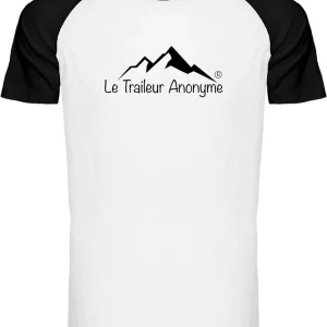 T-shirt Coton Bicolore type Base Ball - Homme  - Collection "Trail Me, I'm Famous" (1710)