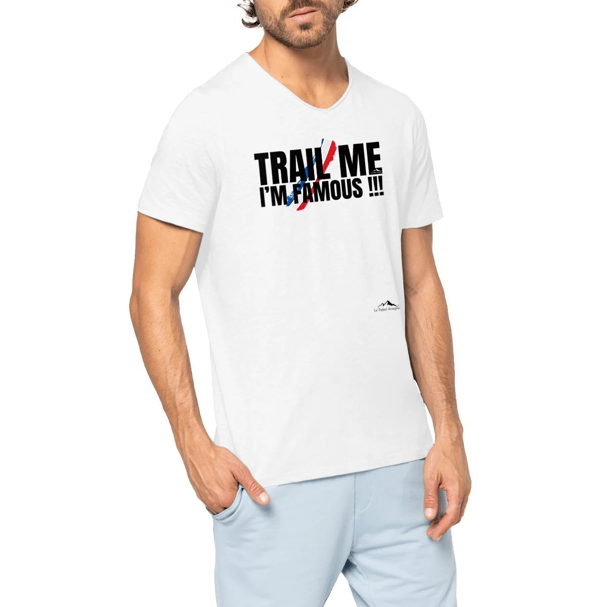 T-shirt Coton Bio Slub Premium - Homme - Collection "Trail Me, I'm Famous !!!" (1710) – Image 2