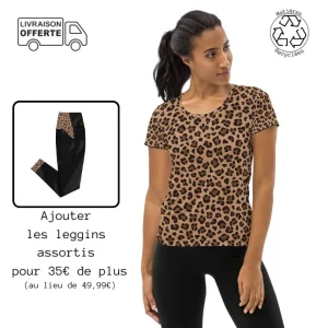 T-Shirt Running - Femme - Collection Léopard Classic