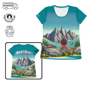 T-Shirt Running Femme - Personnalisé Irène - Mountain Life