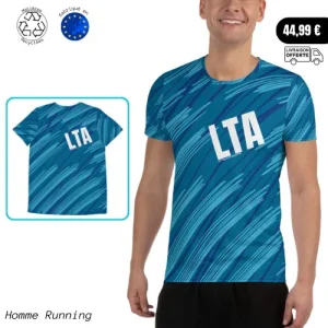 T-Shirt Running Homme - Graphix Blue