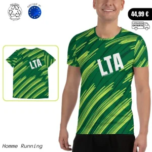 T-Shirt Running Homme - Graphix Green