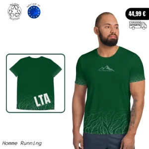 T-Shirt Running Homme - Green Forest