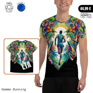 T-Shirt Running  Homme - Tropical Run