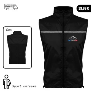 Veste légère Running sans manches - Brodé Team