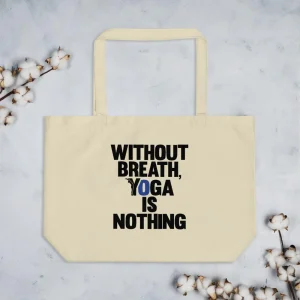yofe - XXL tote bag - without breath, yoga is nothing