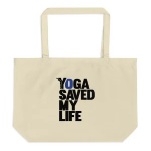 yofe - XXL tote bag - yoga saved my life